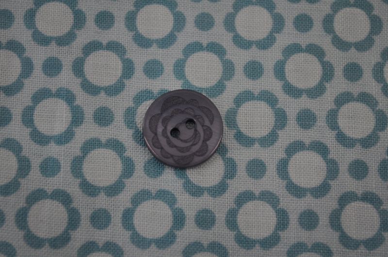 Knopf Blumenkreis klein blau