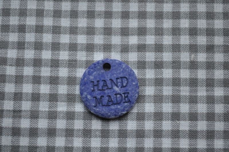 Zierteil Handmade Steinoptik dunkelblau