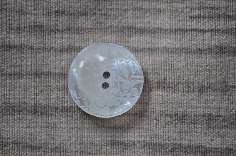 Knopf White Flower weiß