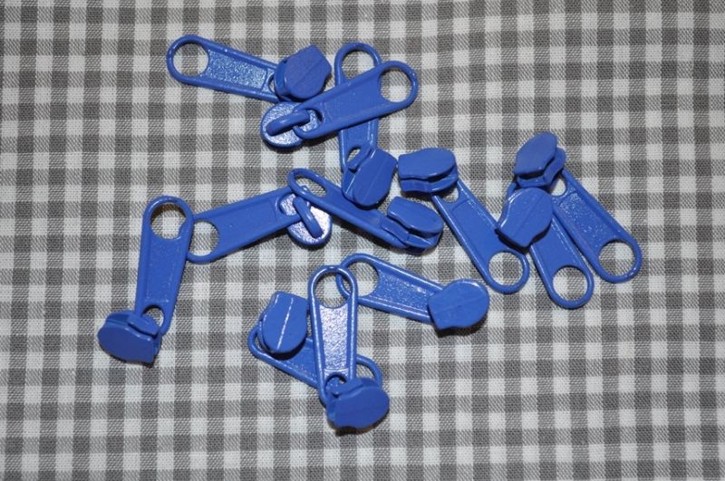 Schieber/Zipper 3 mm Reißverschluss royalblau
