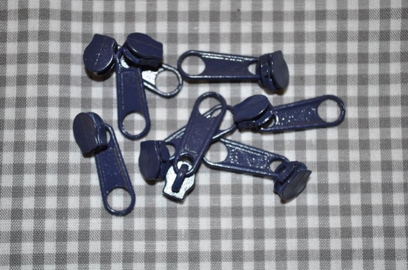Schieber/Zipper 3 mm Reißverschluss dunkelblau