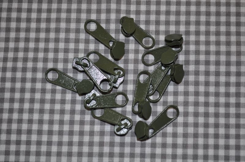 Schieber/Zipper 3 mm Reißverschluss khaki