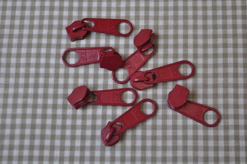Schieber/Zipper 5 mm Reißverschluss rubinrot