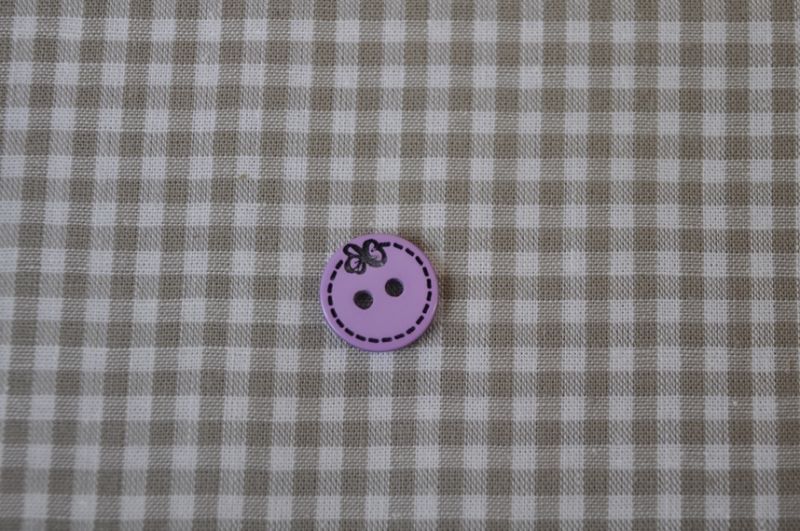 Knopf mit Schleifendruck 13 mm flieder