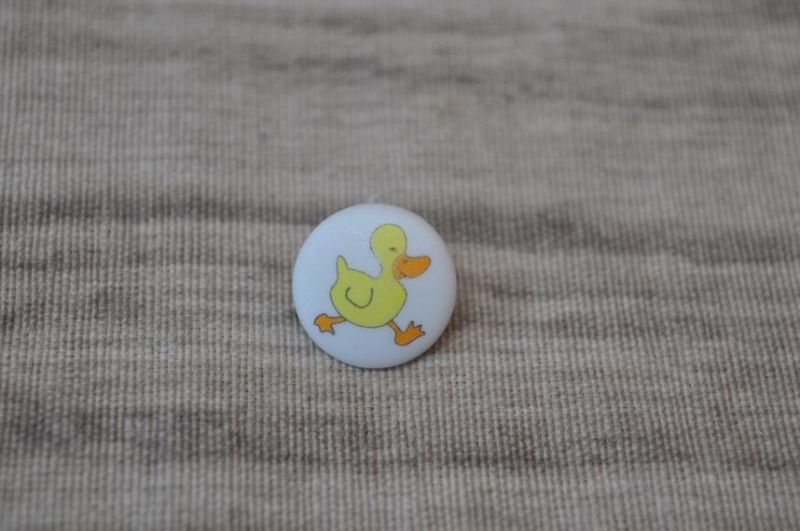 Knopf Entchen 15mm weiß