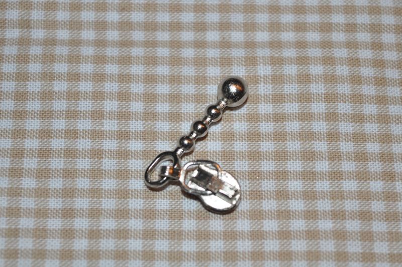 Zipper/schieber 3 mm mit zug silber 1