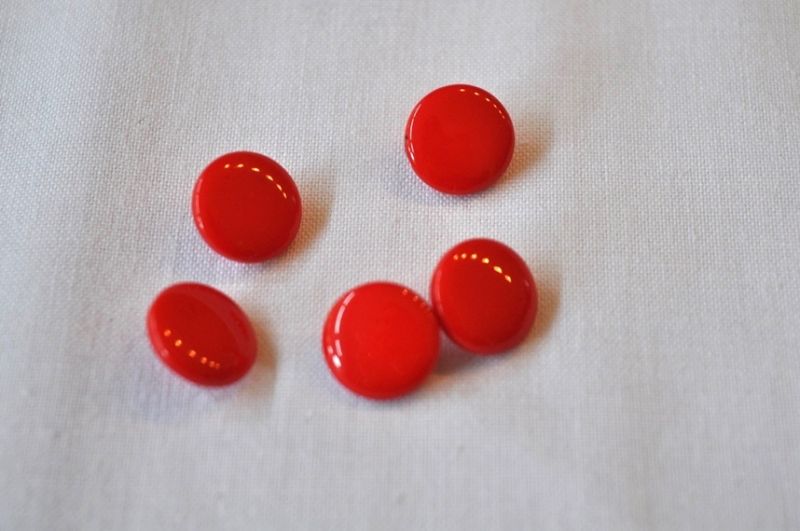 Knopf 12mm Öse Uni rot