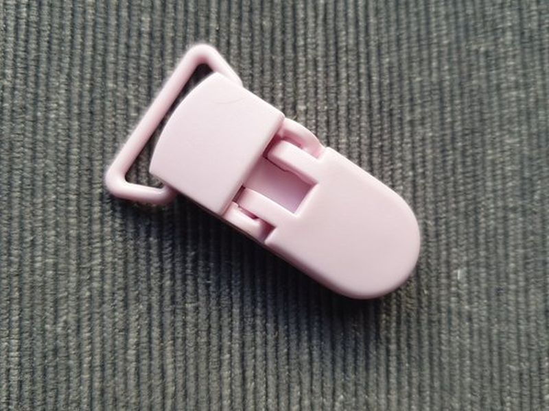 Clip für Schnullerkette Speichelfest rosa 20mm