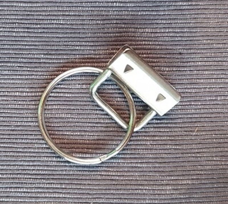 Endstück mit Öse - Key Fob 30 mm Silber