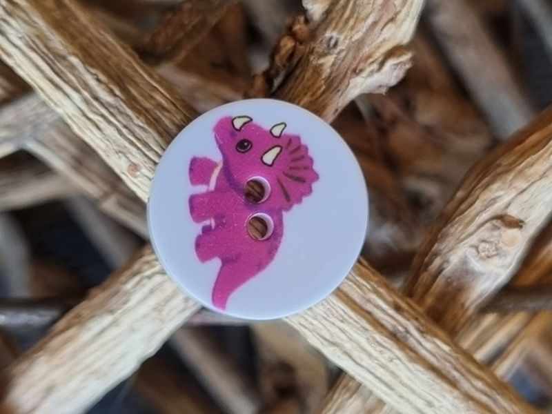 Kinderknopf Dinosaurier beere