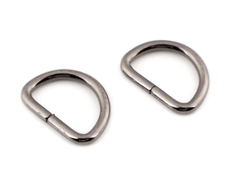 D-Ring 20 mm offen hematit
