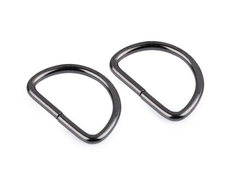 D-Ring 25 mm offen hematit