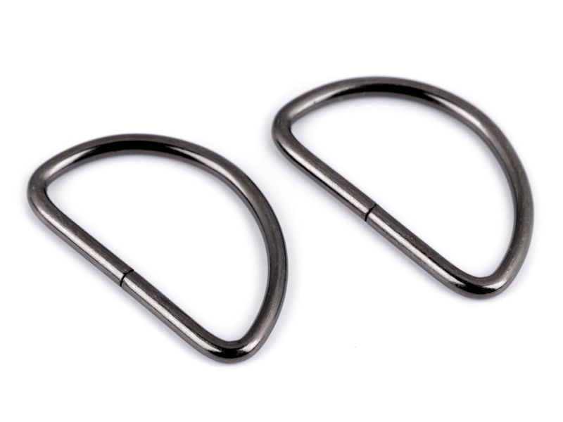 D-Ring 40 mm offen hematit