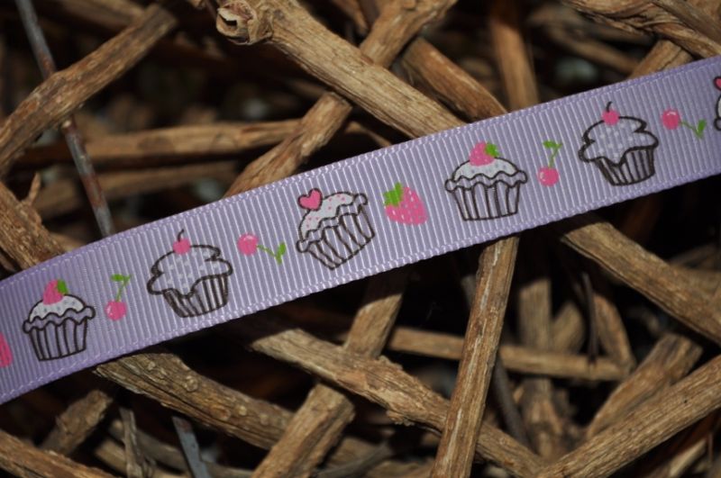 Ripsband *cupcakes* flieder 16 mm