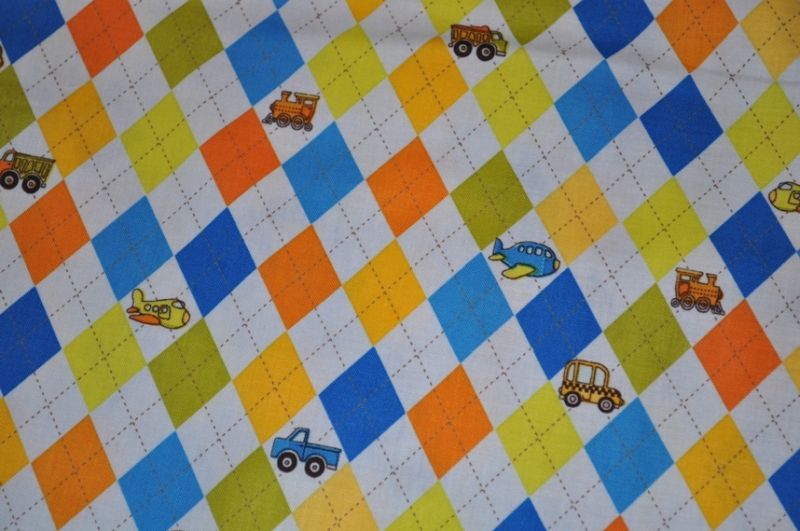 Riley Blake On the Go karo hellblau