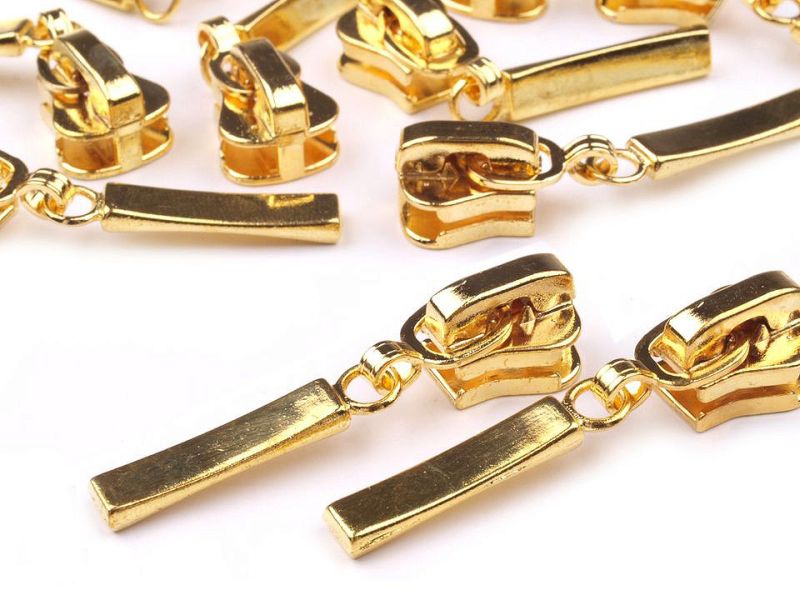 Design Schieber/Zipper 5 mm grob Gold