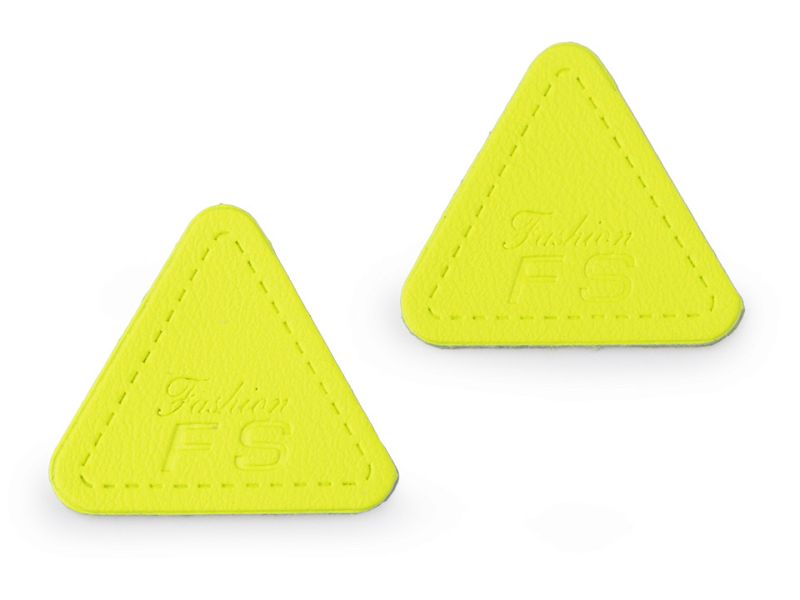 Ekoleder Patch Dreieck Neon-Gelb