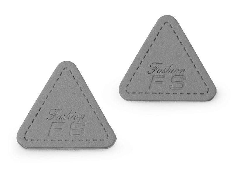 Ekoleder Patch Dreieck Grau
