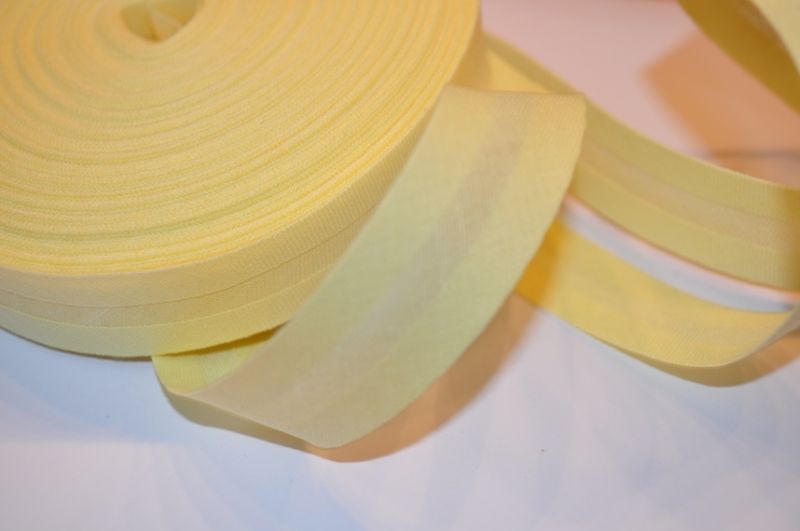 Schrägband gefalzt 20 mm zitrus