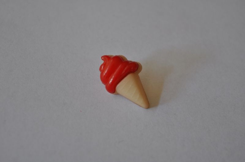 Knopf Eis rot