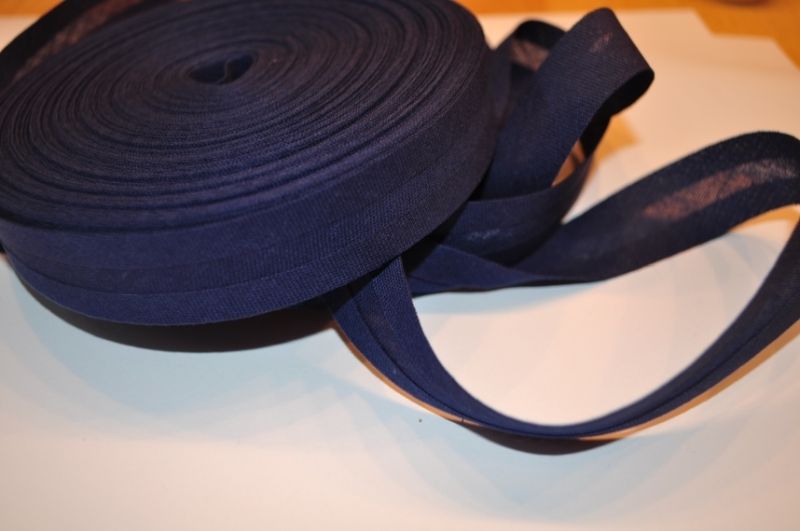Schrägband gefalzt 20 mm dunkelblau