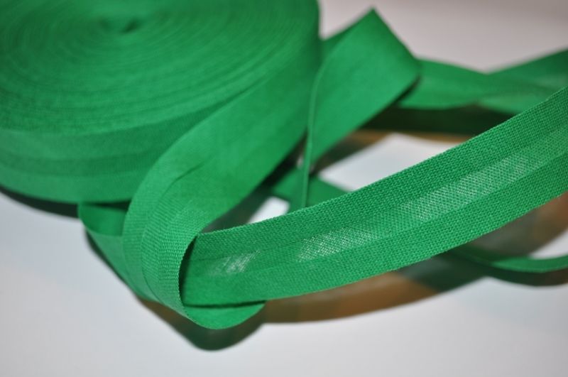 Schrägband gefalzt 20 mm grün