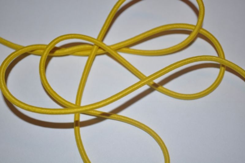 Gummikordel rund 3 mm gelb