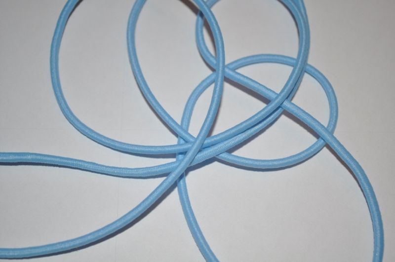 Gummikordel rund 3 mm hellblau