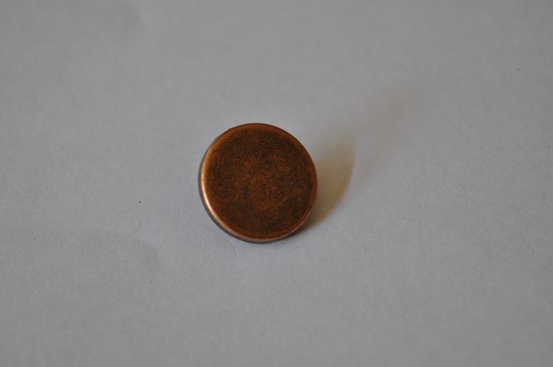 Knopf 16mm Metalloptik rund bronze