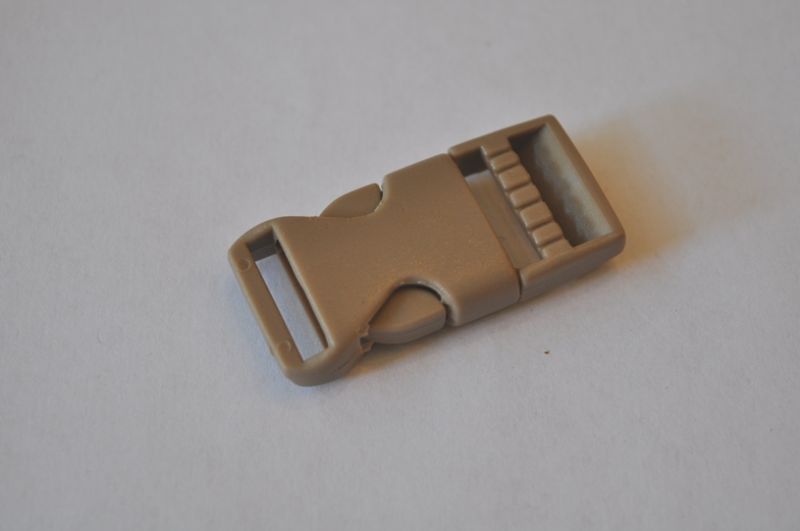 Steckschnalle 15 mm hellbraun