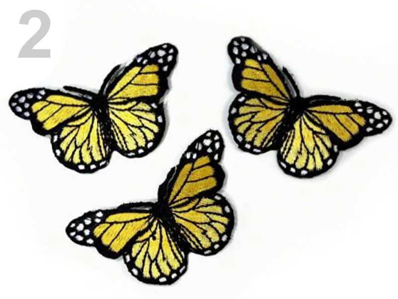 Applikation/Bügelbild Schmetterling Yellow
