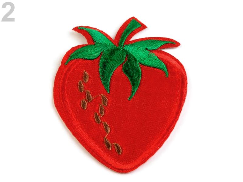 Applikation/Bügelbild Erdbeere 1