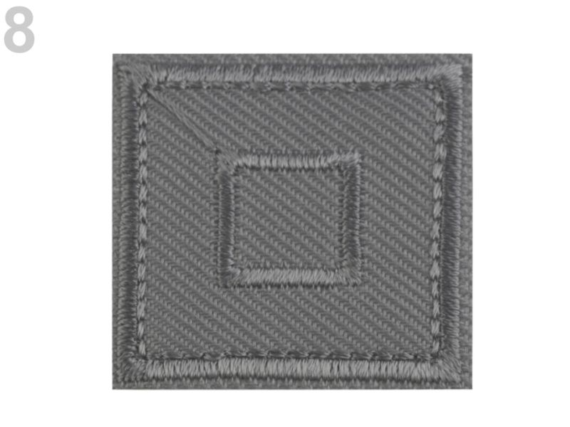 Applikation/Bügelbild Rechteck grau