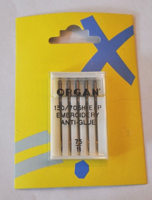 Organ Nähnadeln Anti Glue 75/11 Embroidery