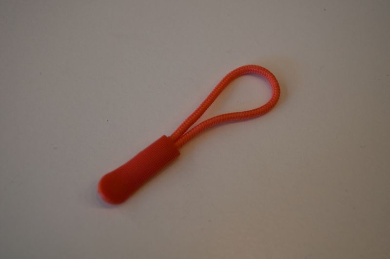 Reißverschluss Zipper Anhänger lachs