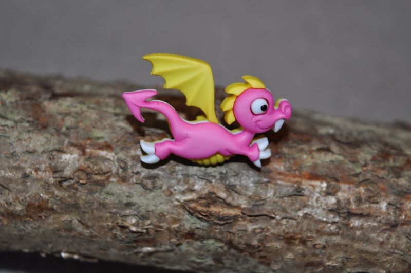 Polyester Knopf Öse Drachen rosa