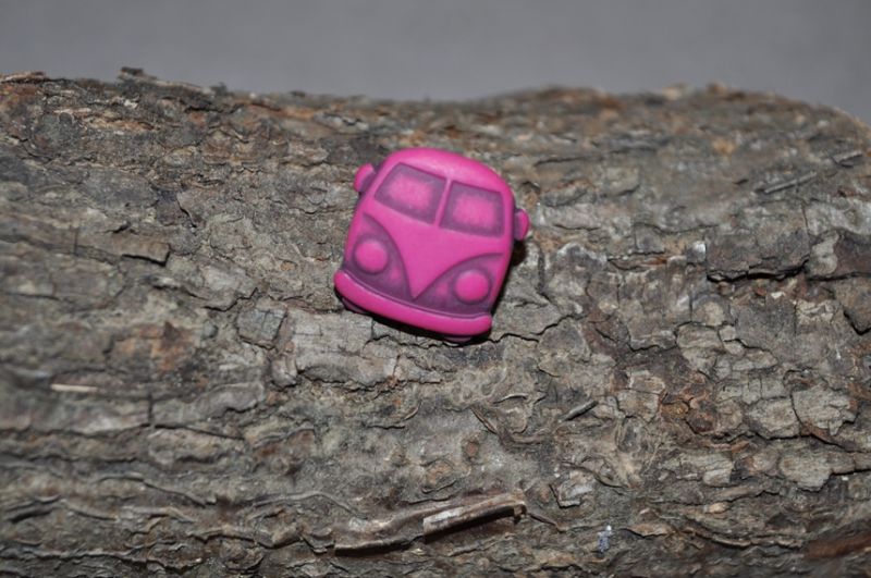 Knopf Öse Polyester Bulli pink