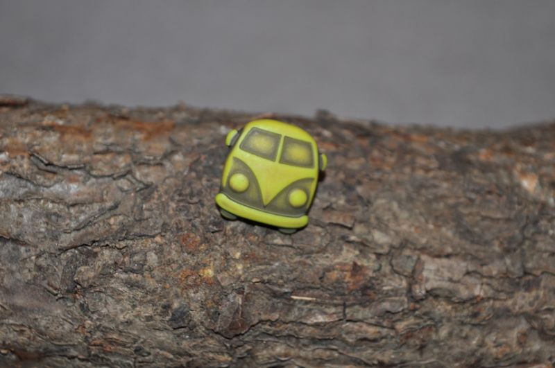 Polyester Knopf Öse Bulli lime