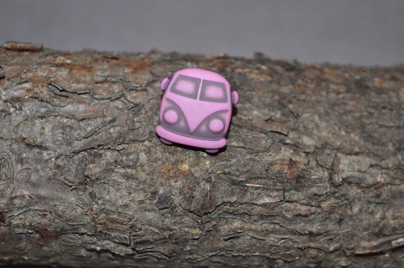 Knopf Öse Polyester Bulli rosa