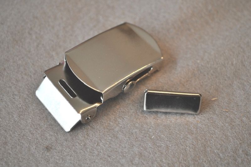 Gürtelschnalle mit Endstück 25mm silber