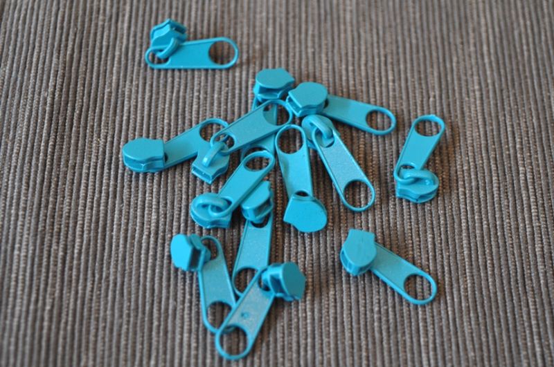 Schieber/Zipper 3 mm Reißverschluss aqua