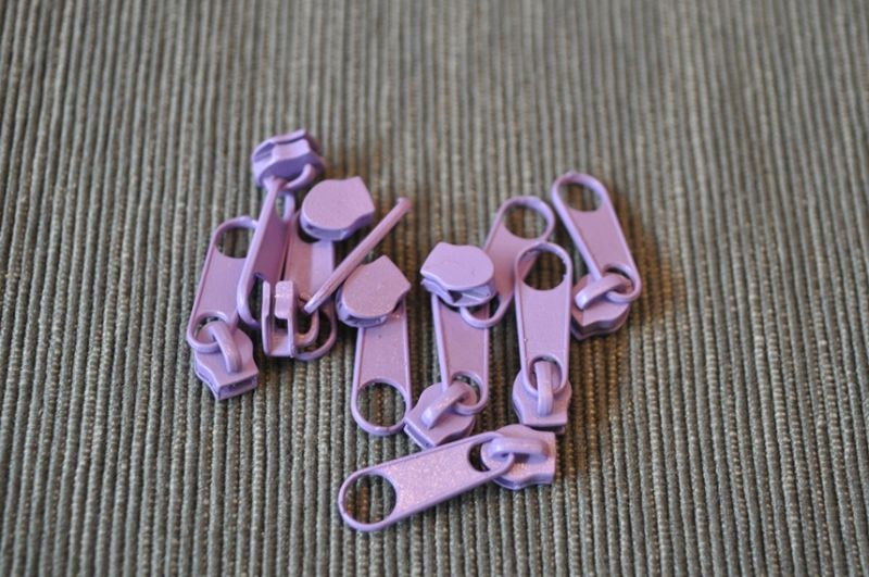 Schieber/Zipper 3 mm Reißverschluss dunkel flieder