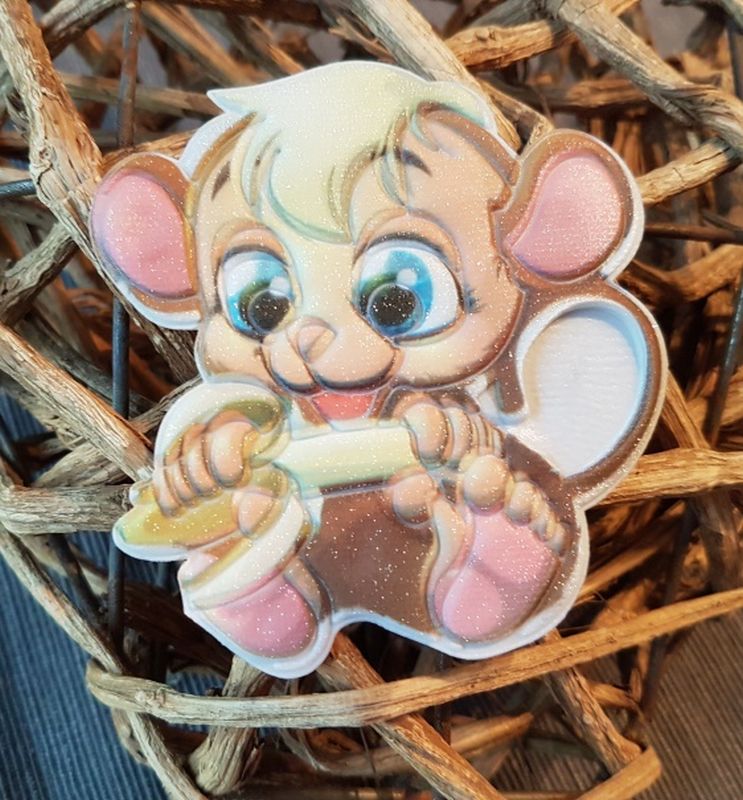 Applikation/Bügelbild Affe 3D