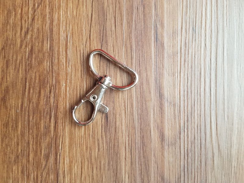 Karabinerhaken 25 mm Silber