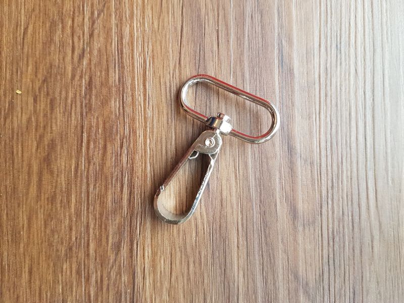 Karabinerhaken 32mm Silber Breit