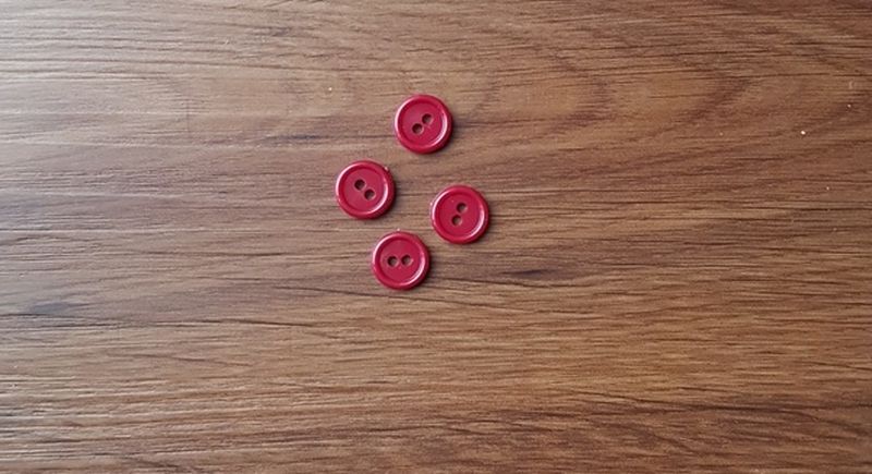 Knopf 11mm Uni dunkelrot