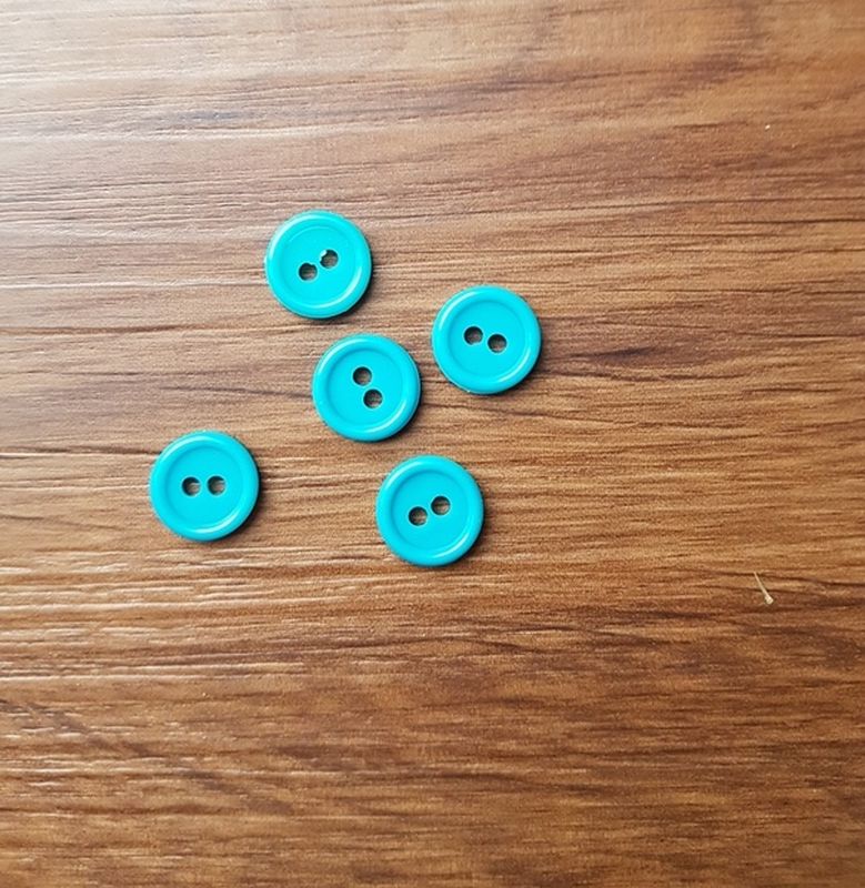 Knopf Uni dunkeltürkis 11mm