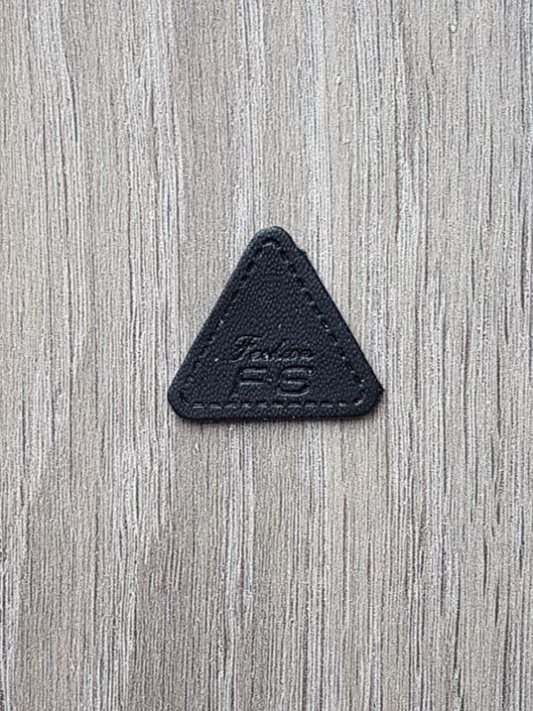 Ekoleder Patch Dreieck schwarz