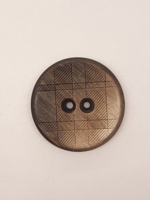 Knopf 18mm Polyester Karo Farbverlaufdunkelgrau