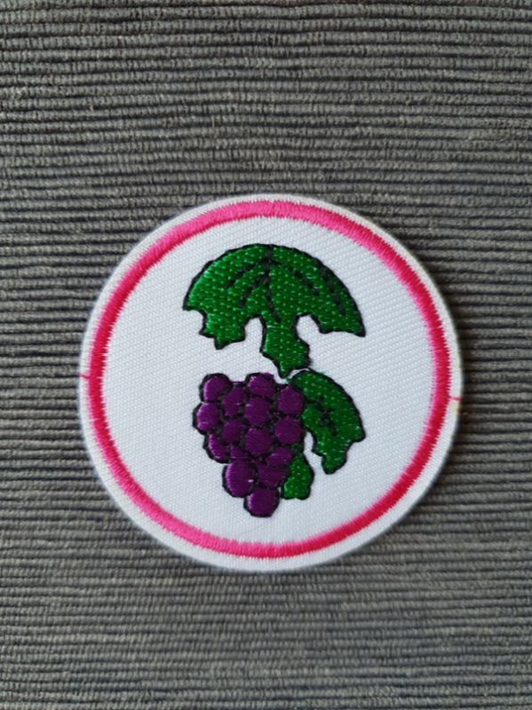 Applikation Bügelbild Kreis Traube